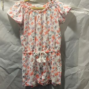 NWOT Primark Butterfly Print Cotton Romper. Soft & Comfy! Sz 3/4